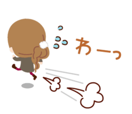 An adult, pretty winter stamp sticker #8421607