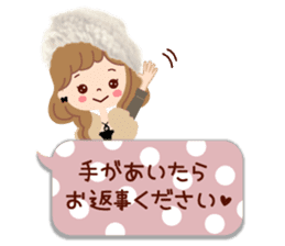 An adult, pretty winter stamp sticker #8421613