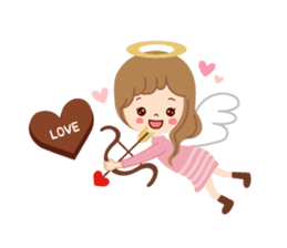 An adult, pretty winter stamp sticker #8421617