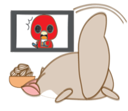 Cute Flying squirrel hari sticker #8422284