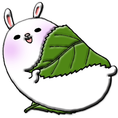 Rabbit such as the rice cake