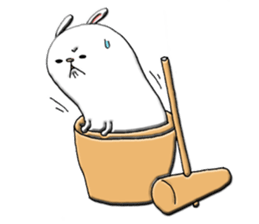 Rabbit such as the rice cake sticker #8424788