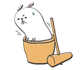 Rabbit such as the rice cake sticker #8424788