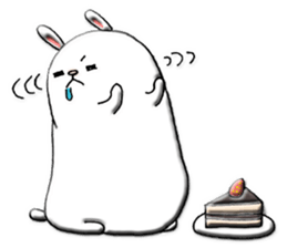 Rabbit such as the rice cake sticker #8424793