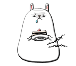 Rabbit such as the rice cake sticker #8424794