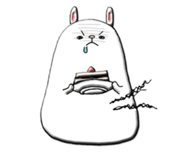 Rabbit such as the rice cake sticker #8424794