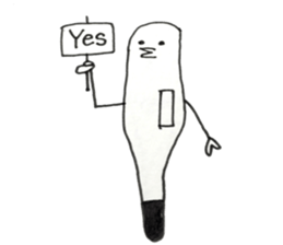 Thermometer boy sticker #8424861