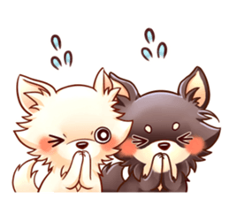 SHIROCHIWACHAN&KUROCHIWACHAN2 sticker #8426402