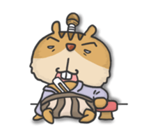 Edo Tamias sibiricus samurai sticker #8426671