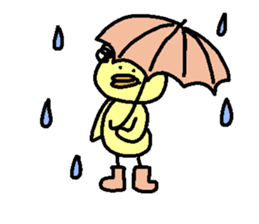 Naturally curly hair of birds sticker #8428965