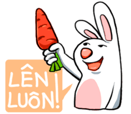 Unruly cute bunny sticker #8429180
