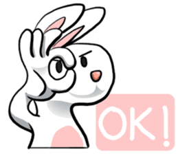 Unruly cute bunny sticker #8429181