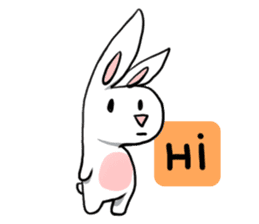 Unruly cute bunny sticker #8429182