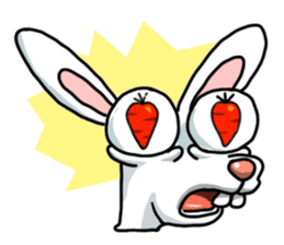 Unruly cute bunny sticker #8429193