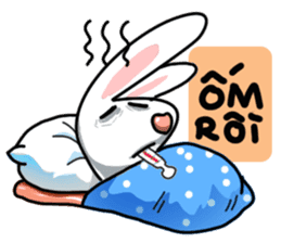 Unruly cute bunny sticker #8429194