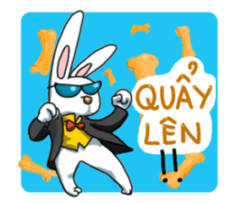 Unruly cute bunny sticker #8429204
