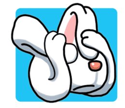 Unruly cute bunny sticker #8429210