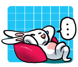 Unruly cute bunny sticker #8429211