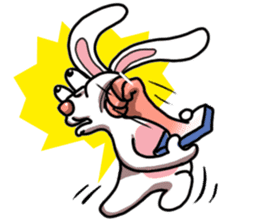 Unruly cute bunny sticker #8429215