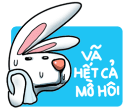 Unruly cute bunny sticker #8429218