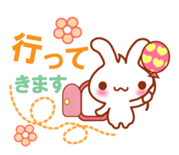 Rabbit, Chick polite language sticker sticker #8430301