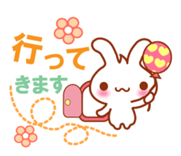 Rabbit, Chick polite language sticker sticker #8430301