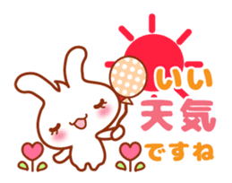 Rabbit, Chick polite language sticker sticker #8430304