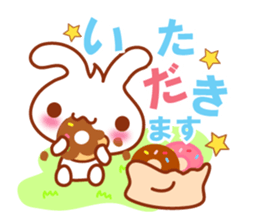 Rabbit, Chick polite language sticker sticker #8430305