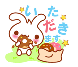 Rabbit, Chick polite language sticker sticker #8430305