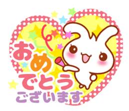 Rabbit, Chick polite language sticker sticker #8430314