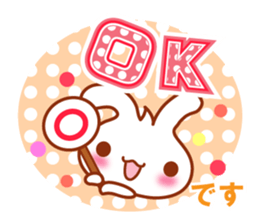 Rabbit, Chick polite language sticker sticker #8430317