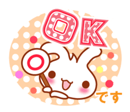 Rabbit, Chick polite language sticker sticker #8430317