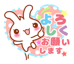 Rabbit, Chick polite language sticker sticker #8430320