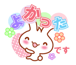 Rabbit, Chick polite language sticker sticker #8430322