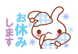 Rabbit, Chick polite language sticker sticker #8430337