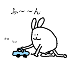 Egg-shaped rabbit sticker #8431357