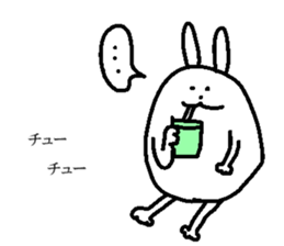 Egg-shaped rabbit sticker #8431375