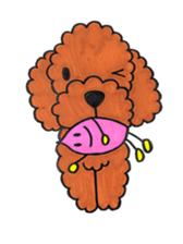 toy poodle sora and pretty girl sticker #8431784