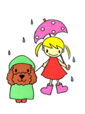 toy poodle sora and pretty girl sticker #8431812