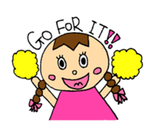 Girl braids with ribbon sticker #8431863