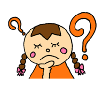 Girl braids with ribbon sticker #8431870