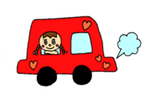 Girl braids with ribbon sticker #8431888