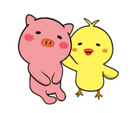 Piyo-kun & Bu-chan: episode1 sticker #8432356