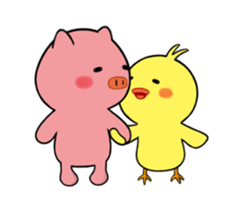 Piyo-kun & Bu-chan: episode1 sticker #8432361