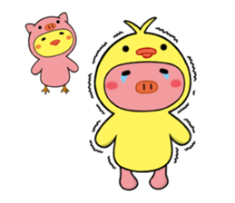 Piyo-kun & Bu-chan: episode1 sticker #8432377