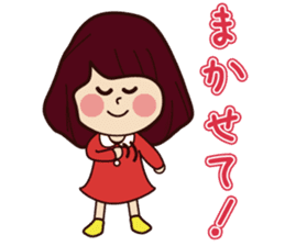 Cute girl every day sticker sticker #8432575