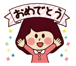 Cute girl every day sticker sticker #8432577