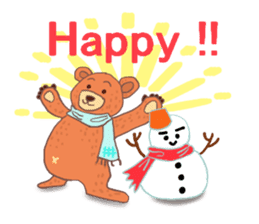 Pleasant friends of the forest in winter sticker #8432704