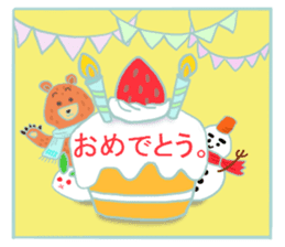 Pleasant friends of the forest in winter sticker #8432736