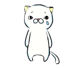 Almost White Cat sticker #8432980